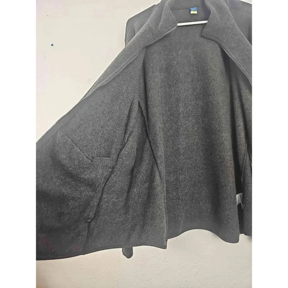 Old Navy Grey Zip-Up Fleece Jacket Full-Zip Long Sleeves 3XL - Picture 4 of 8